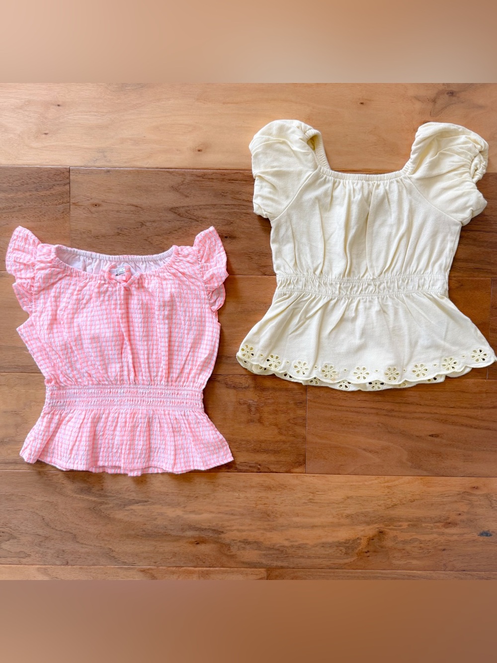 Two Janie & Jack Girls Tops, Orange Lily & Buttermilk, Size 3, Great Condition!!